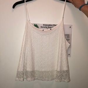 White lace tank